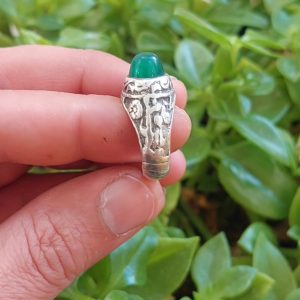 انگشتر نقره 925 با سنگ عقیق